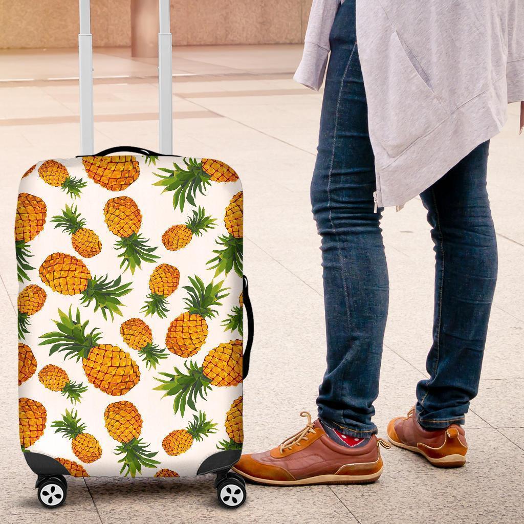 Summer Pineapple Pattern Print Luggage Cover GearFrost