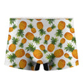 Summer Pineapple Pattern Print Men's Boxer Briefs