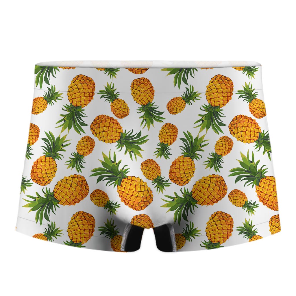 Summer Pineapple Pattern Print Men's Boxer Briefs