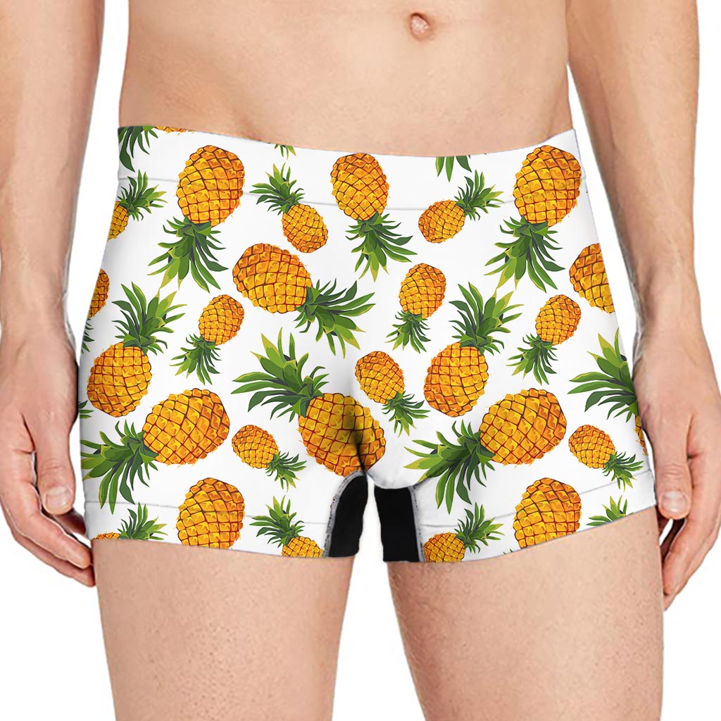 Summer Pineapple Pattern Print Men's Boxer Briefs