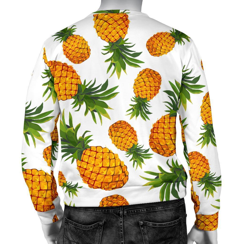 Summer Pineapple Pattern Print Men's Crewneck Sweatshirt GearFrost