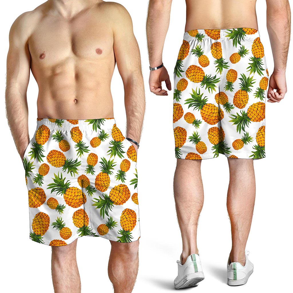 Summer Pineapple Pattern Print Men's Shorts