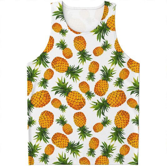 Summer Pineapple Pattern Print Men's Tank Top
