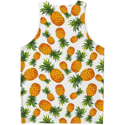 Summer Pineapple Pattern Print Men's Tank Top