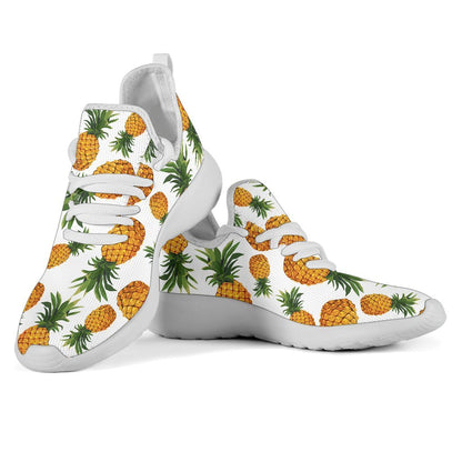 Summer Pineapple Pattern Print Mesh Knit Shoes GearFrost