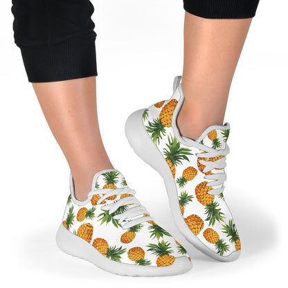 Summer Pineapple Pattern Print Mesh Knit Shoes GearFrost