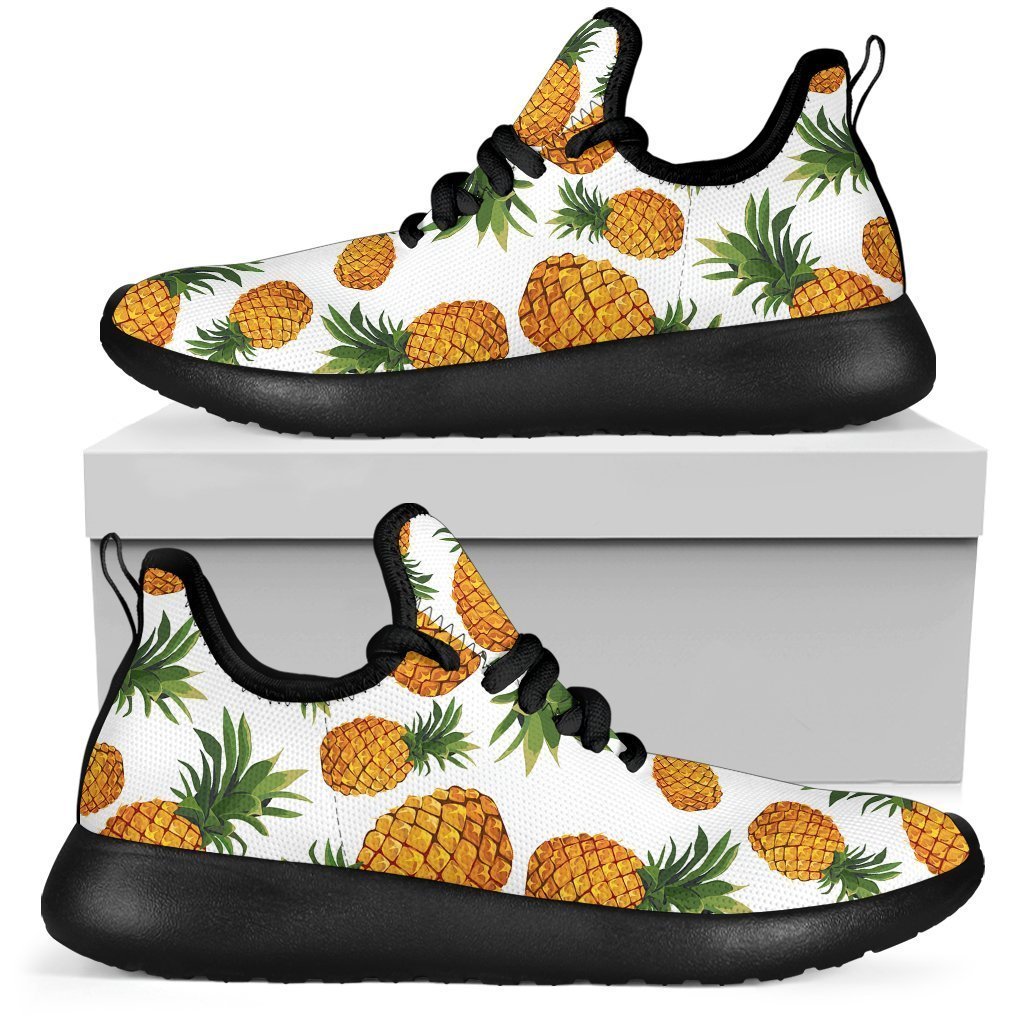 Summer Pineapple Pattern Print Mesh Knit Shoes GearFrost