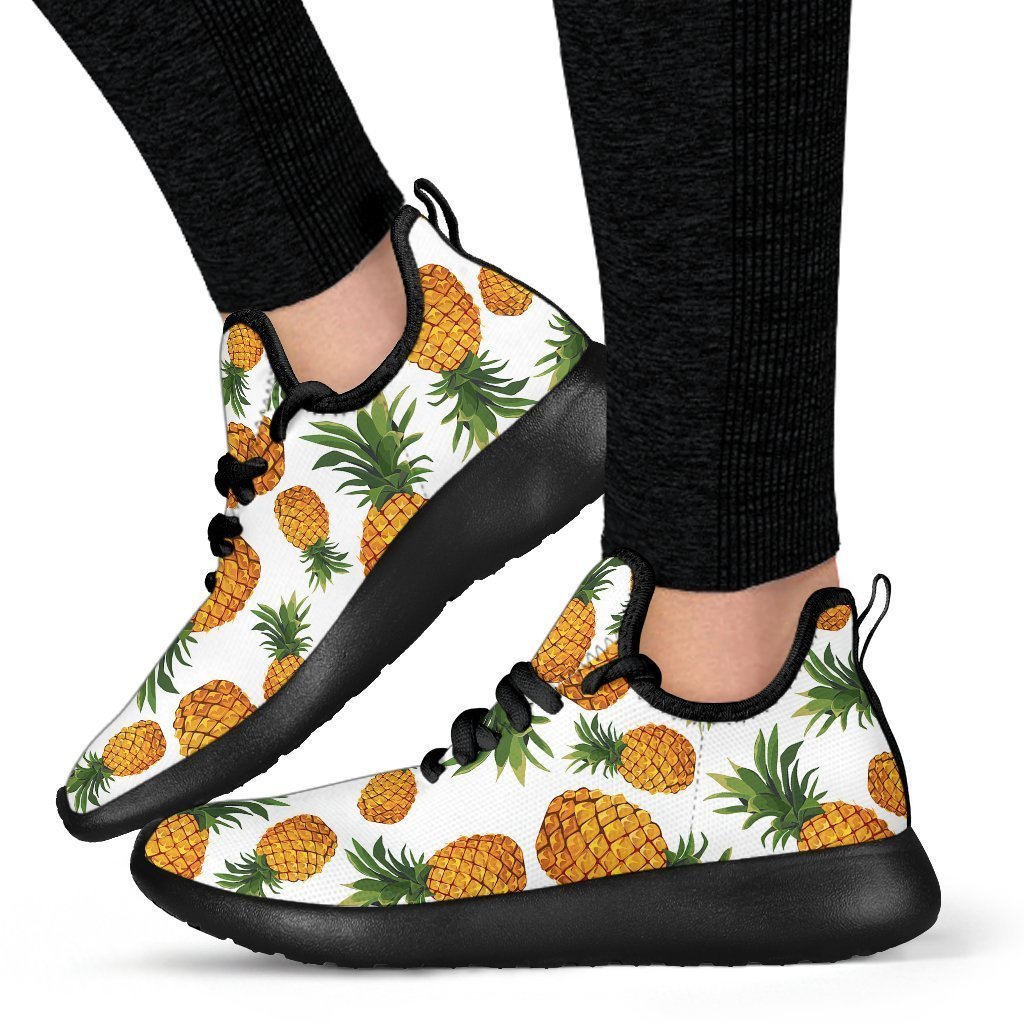 Summer Pineapple Pattern Print Mesh Knit Shoes GearFrost