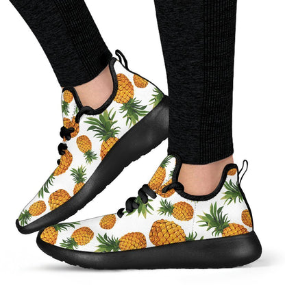 Summer Pineapple Pattern Print Mesh Knit Shoes GearFrost