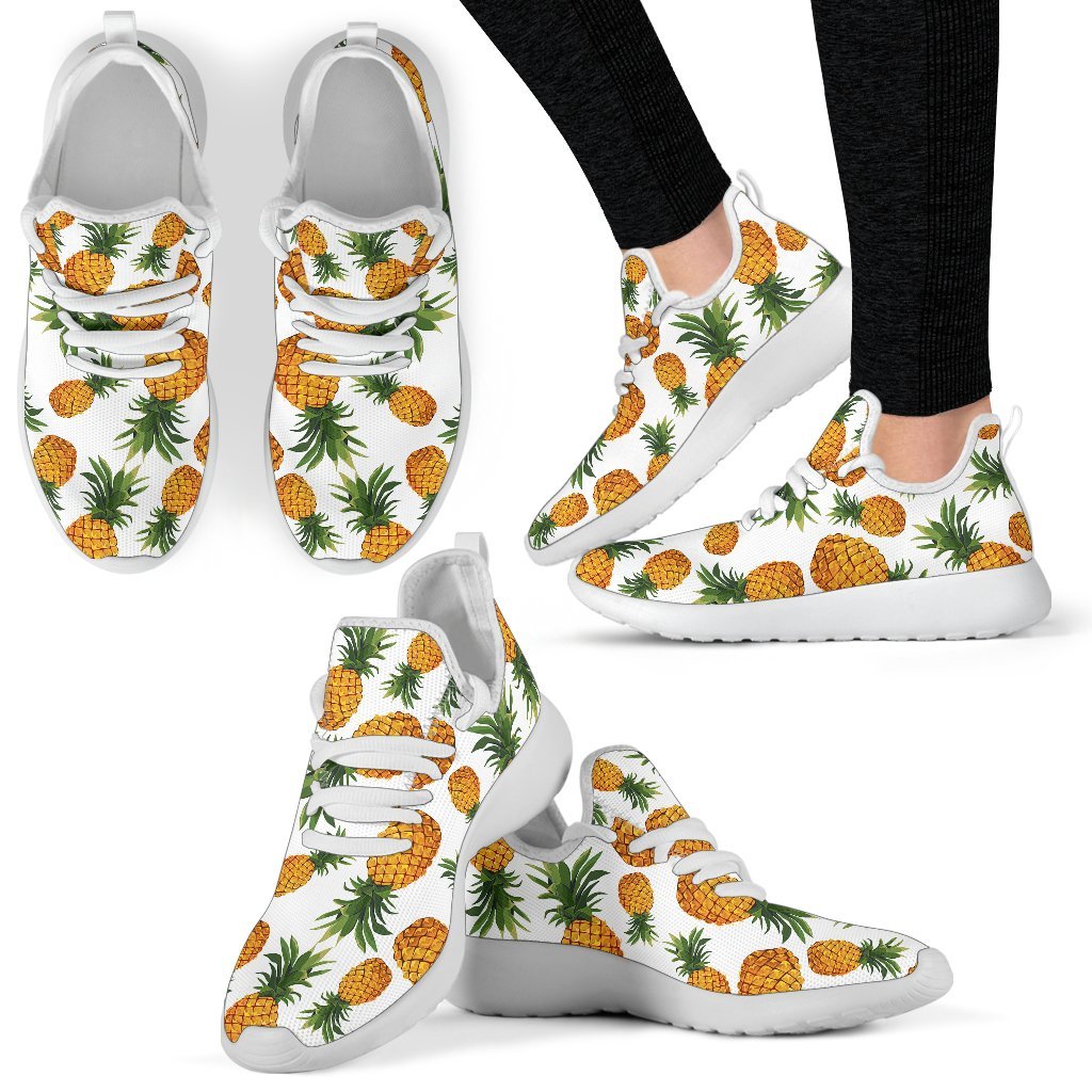 Summer Pineapple Pattern Print Mesh Knit Shoes GearFrost