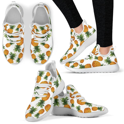 Summer Pineapple Pattern Print Mesh Knit Shoes GearFrost