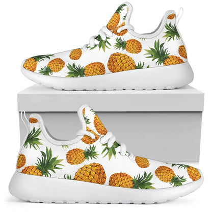 Summer Pineapple Pattern Print Mesh Knit Shoes GearFrost
