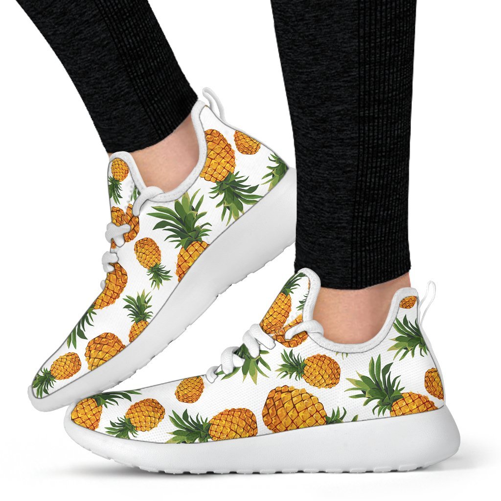 Summer Pineapple Pattern Print Mesh Knit Shoes GearFrost