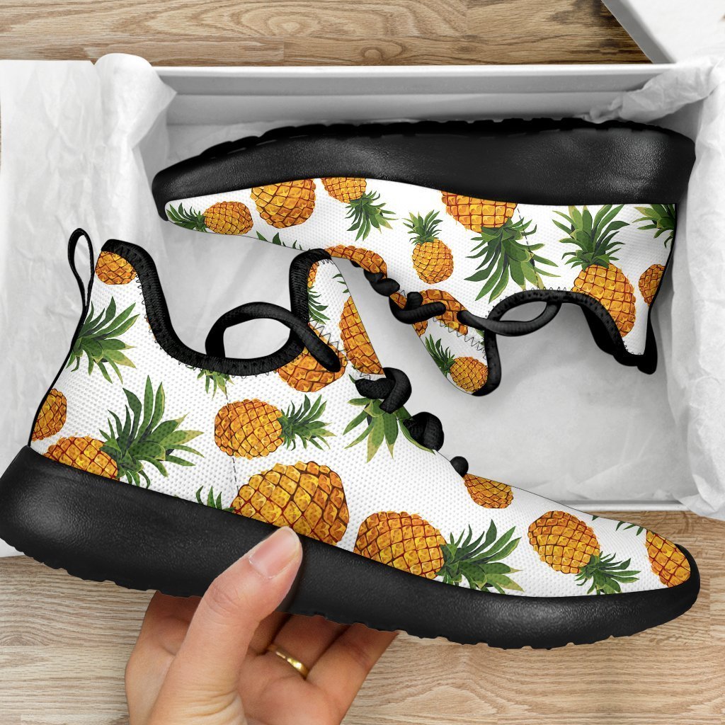 Summer Pineapple Pattern Print Mesh Knit Shoes GearFrost