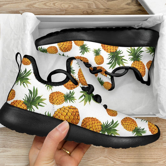 Summer Pineapple Pattern Print Mesh Knit Shoes GearFrost