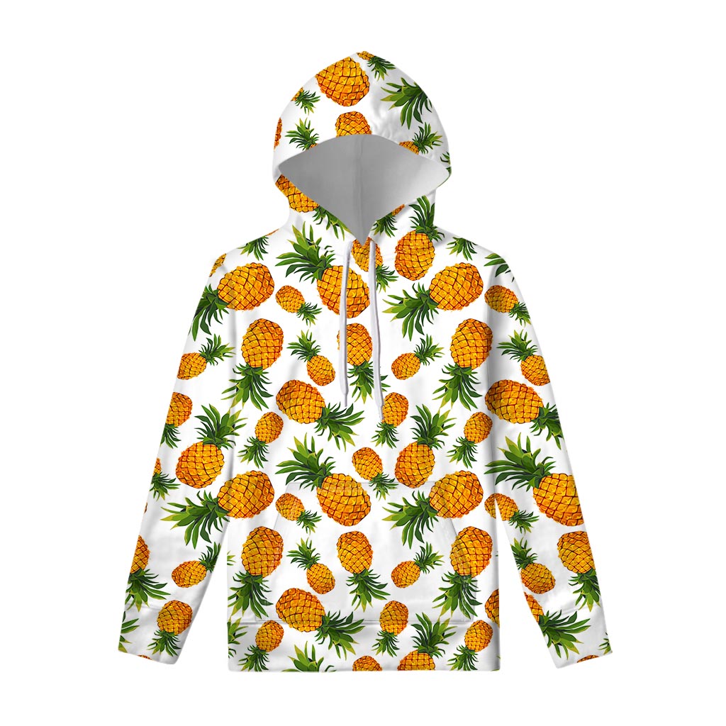 Summer Pineapple Pattern Print Pullover Hoodie