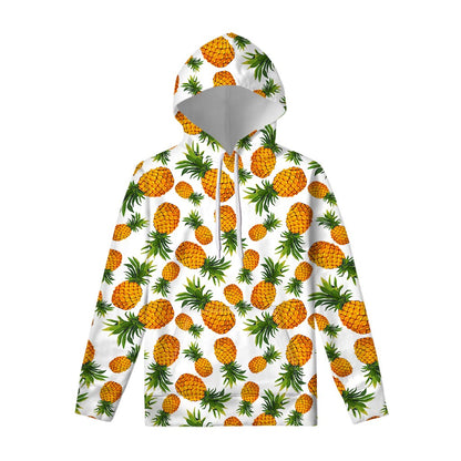 Summer Pineapple Pattern Print Pullover Hoodie