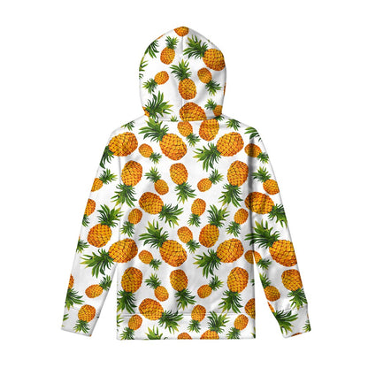 Summer Pineapple Pattern Print Pullover Hoodie
