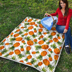 Summer Pineapple Pattern Print Quilt