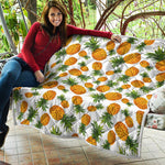 Summer Pineapple Pattern Print Quilt