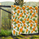 Summer Pineapple Pattern Print Quilt