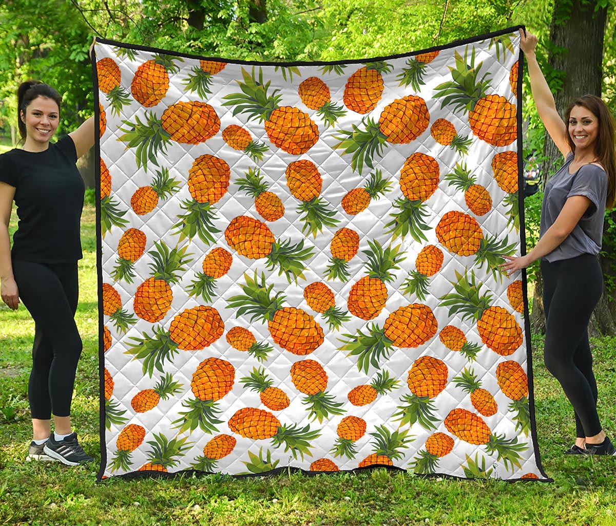 Summer Pineapple Pattern Print Quilt