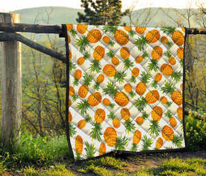 Summer Pineapple Pattern Print Quilt