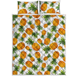 Summer Pineapple Pattern Print Quilt Bed Set