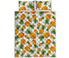 Summer Pineapple Pattern Print Quilt Bed Set