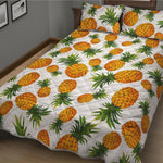 Summer Pineapple Pattern Print Quilt Bed Set