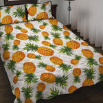 Summer Pineapple Pattern Print Quilt Bed Set