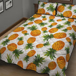 Summer Pineapple Pattern Print Quilt Bed Set