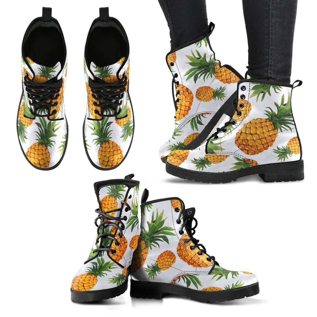 Summer Pineapple Pattern Print Women's Boots GearFrost