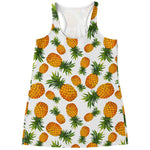 Summer Pineapple Pattern Print Women's Racerback Tank Top