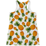 Summer Pineapple Pattern Print Women's Racerback Tank Top