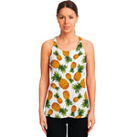Summer Pineapple Pattern Print Women's Racerback Tank Top