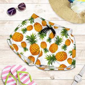 Summer Pineapple Pattern Print Women's Shorts