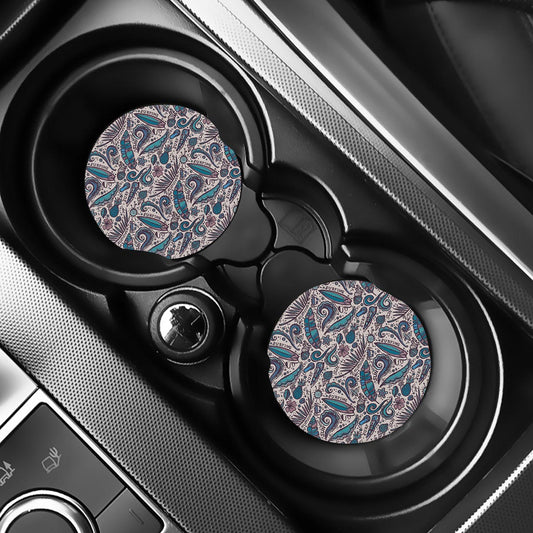 Summer Surfing Pattern Print Car Coasters