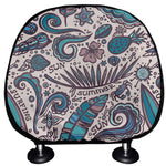 Summer Surfing Pattern Print Car Headrest Covers