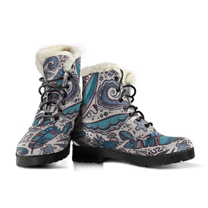 Summer Surfing Pattern Print Comfy Boots GearFrost