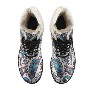 Summer Surfing Pattern Print Comfy Boots GearFrost