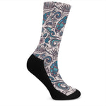 Summer Surfing Pattern Print Crew Socks