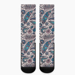 Summer Surfing Pattern Print Crew Socks