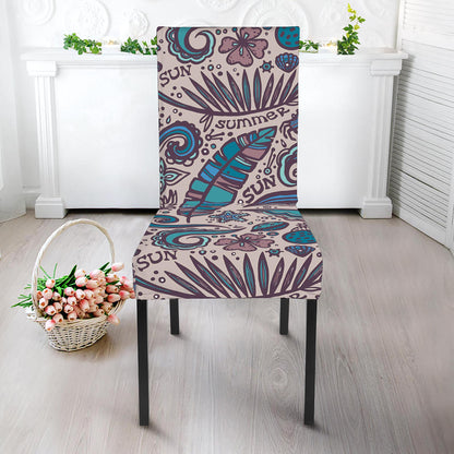 Summer Surfing Pattern Print Dining Chair Slipcover