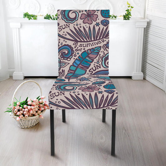Summer Surfing Pattern Print Dining Chair Slipcover