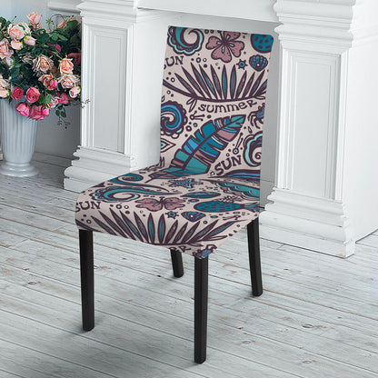 Summer Surfing Pattern Print Dining Chair Slipcover