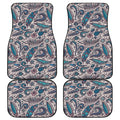 Summer Surfing Pattern Print Front and Back Car Floor Mats