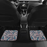 Summer Surfing Pattern Print Front and Back Car Floor Mats