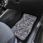 Summer Surfing Pattern Print Front and Back Car Floor Mats
