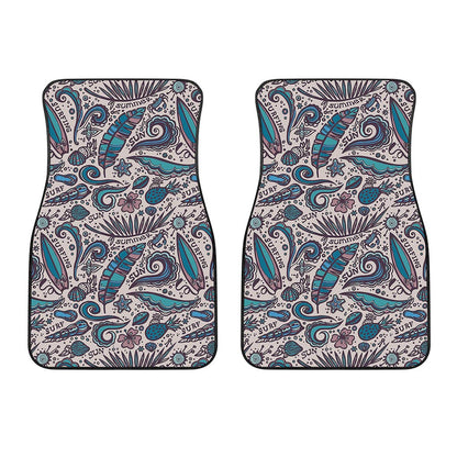 Summer Surfing Pattern Print Front Car Floor Mats